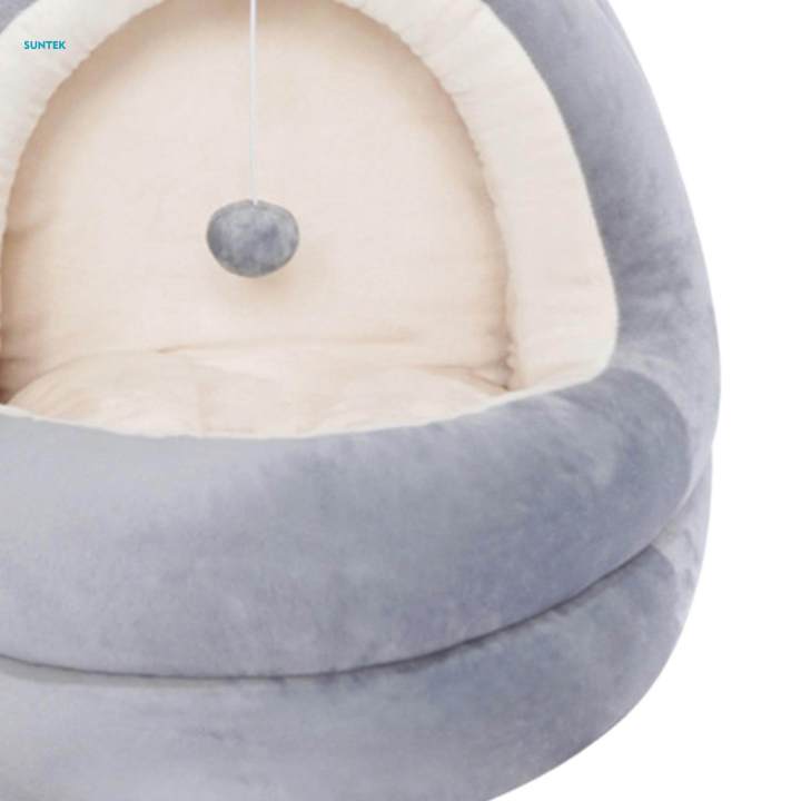 Cat%20Nest%20Soft%20Furniture%20Autumn%20Winter%20Kennel%20Indoor%20Dog%20Cat%20Bed%20Semi%20Enclosed%20Pet%20Cat%20large%20White%20-%20Image%203