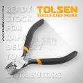 TOLSEN 4.5" Mini Diagonal cutting Pliers  Bi-Dipped Handle Model: 10033. 