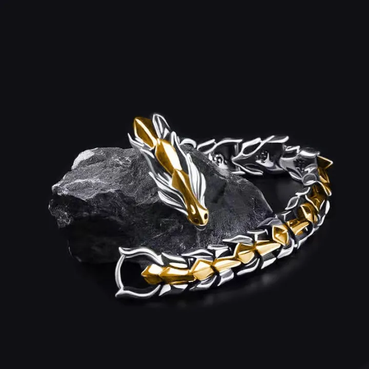 Alloy%20retro%20dragon%20head%20dragon%20lin%20pattern%20dragon%20bone%20hip-hop%20men's%20bracelet%20-%20Image%204