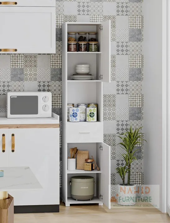 Multipurpose%20Use%20Storage%20Cabinet%20for%20Living%20Room,%20Office,%20Kitchen,%2072x16"Floor%20Cabinet%20with%20Door,%20Freestanding%20Cabinet%206%20Tier%20Display%20Shelf%20-%20Image%203