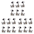 JAERBEE 9L9R 18Pcs 1:18 Guitar String Tuning Pegs Tuner Machine Heads Knobs Tuning Keys for Acoustic or Electric Guitar Silver. 