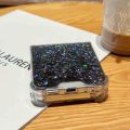 HODON Stars Bling Glitter Magnetic Phone Cases For Samsung Galaxy Z Flip 7 6 5 4 3 5G ZFlip7 Flip6 ZFlip5 ZFlip4 Magsafe Case Wireless Charging Clear Shockproof Back Cover.