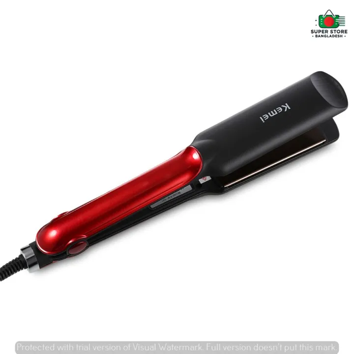 Kemei%20KM%20531%20Professional%20Hair%20Straightener%20Wet%20Dry%20Ceramic%20Coating%20Electric%20Hair%20Straightener%20Fast%20Heating%20Styling%20Tool%20Black%20Red%20-%20Image%203