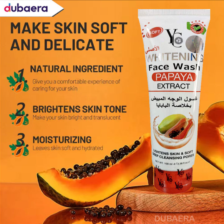 YC%20Papaya%20Whitening%20Face%20Wash%20100%20Ml%20-%20Image%203