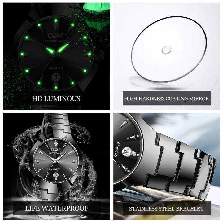 OPK%208105%20Couple%20Quartz%20Watch%20Classic%20Fashion%20Waterproof%20Glow%20Tungsten%20Steel%20Band%20Luxury%20Date%20Week%20Men's%20and%20Women's%20Couple%20Watch%20-%20Image%206