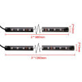 4x RGB LED Strip Under Car Tube Underglow Underbody Neon Light Kit Remote 90*120 Encounter. 
