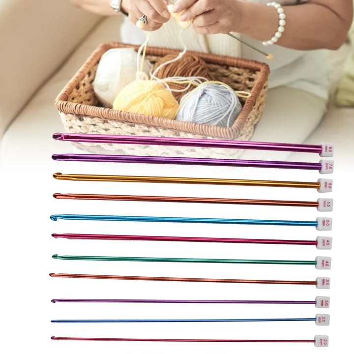 Crochet%20Hooks%202.0mm%E2%80%918.0mm%20Multicolour%20Aluminum%20Afghanistan%20Crochets%20Accessories%20-%20Image%202