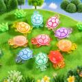 10 pcs Cute Luminous Turtle Mini Figurines, Tiny Glow in The Dark Tortoise Ornaments for Aquarium, Garden, Home, DIY & Party Decoration. 