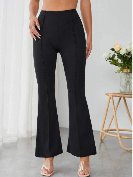 Women%20Flare%20Pants,%20Classic%20Mid%20Waist%20Solid%20Color%20Stretchy%20jorjet%20Bottom%20Pants.%20-%20Image%204