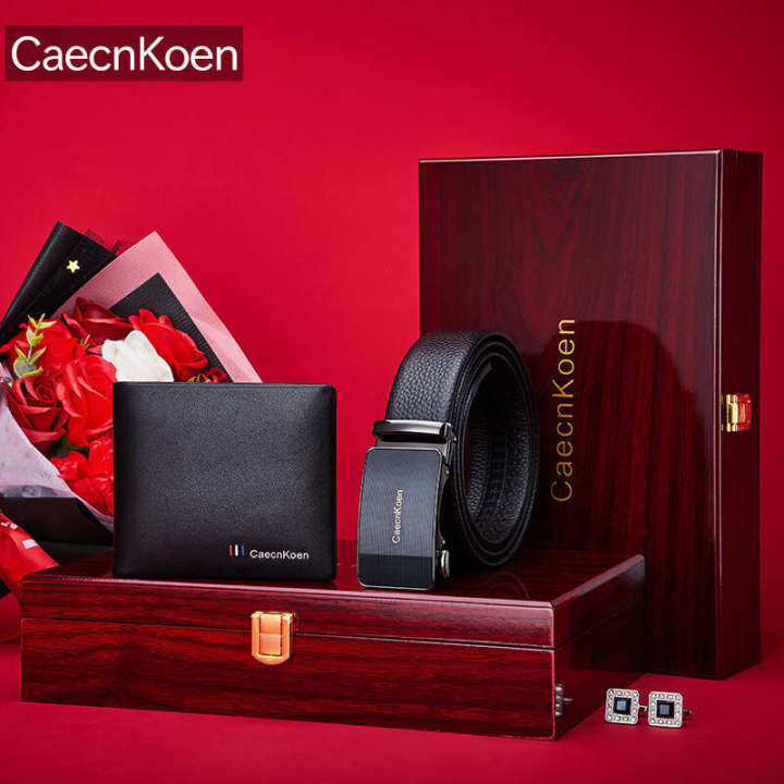 CaecnKoen%20Men's%20Genuine%20Leather%20Belt%20Short%20Wallet%20Set%20Top%20layer%20Cowhide%20Pants%20with%20Light%20Luxury%20Gift%20for%20Father%20-%20Image%205