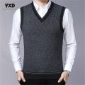 2020 New Men clothes Sleeveless Sweater vest Men Wool Sweaters Slim Fit Jumpers Knit V-Neck Jersey Hombre свитер Pullover men. 