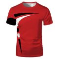 Summer Thin Section Round Neck Short Sleeve Simple Black Red and We Color Scheme Men's Top T-shirt Trend Bottoming Shirt Fash.