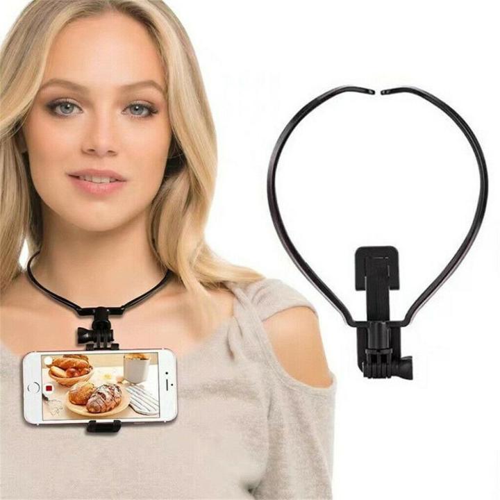 Hang On Neck Action Camera Hands Free ABS Bracket Mount Stand Phone Holder