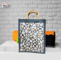 Jute Fabric eco frindly home  made Lunch / tiffin Carrying Bag with soft handle. 