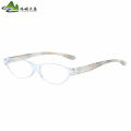 Cross-border e-commerce hot color box reading glasses for the elderly, a drop-shipping three-color printing integrated anti-blue light reading glasses.
