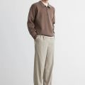 Casual Polo Collar Sweater Men Autumn Long Sleeve Lapel Zipper Polo Shirts For Mens Clothes Fashion Solid Color Knitting Jumpers. 