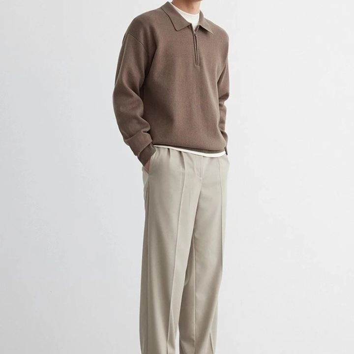 Casual%20Polo%20Collar%20Sweater%20Men%20Autumn%20Long%20Sleeve%20Lapel%20Zipper%20Polo%20Shirts%20For%20Mens%20Clothes%20Fashion%20Solid%20Color%20Knitting%20Jumpers%20-%20Image%203