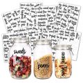ARELENE 168PCS Pantry Label Printed Home Containers Jars Bottles Tags Waterproof Transparent Self-Adhesive Food Label Stickers.
