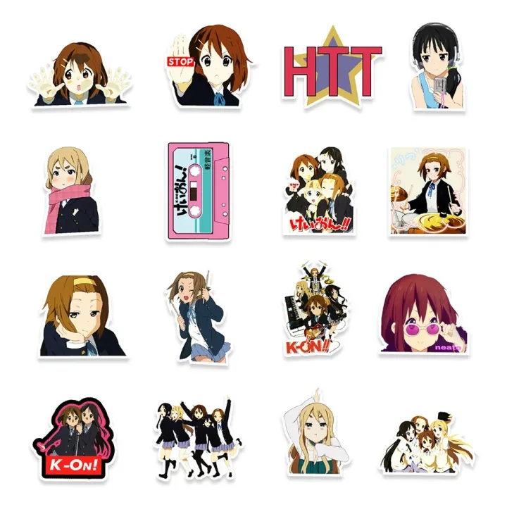 10/30/50PCS%20Animation%20K-ON%20Graffiti%20Waterproof%20Sticker%20Cartoon%20Cute%20Character%20Hand%20Account%20Water%20Cup%20Skateboard%20Helmet%20Wholesale%20-%20Image%204