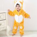 Baby Kigurumi Monkey Unicorn Cow Lion Animal Cosplay Costume Winter Plush Jumpsuit 1 to 4 Years Kids Girls Onesies Outfit Boys.