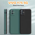Original For VIVO Y75 5G Silicone Full Cover Case Solid Color Phone Case Cover.