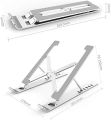 Adjustable Laptop Stand, Portable Aluminum Laptop Riser Laptop Holder, Foldable Ventilated Cooling Notebook Stand. 