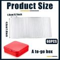 60pcs Reusable Double Sided Adhesive Tape with Box Traceless Sticky Gel Pads for DIY Craft Home Office Carpet Rug Couch Cushion. 