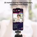 2.4GHz Wireless Microphone Clip-on Lavalier Microphone Transmitter Receiver Live Video Recoding Interview K9.