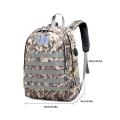 PUBG Backpack Travel Bag Hiking Bag Camping Bag Rucksack,Waterproof Travel Backpack With USB Charging Port & Headphone Interface,Fits Under 18-Inch Laptop Notebook (PUBG Level 3 Bag). 