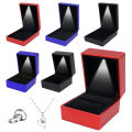 【Lejia】LED Jewelry Box for Ring Necklace Engagement Ring Display Gift Showcase Boxes Light Cases Packaging Boxes. 