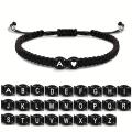 26 Letters Initial Heart Bracelets Handmade Adjustable A-Z Name Braided Bracelets For Women Men Friendship Jewelry Gifts. 