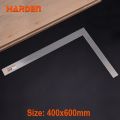 Harden 40x60cm Stainless steel Universal Angle square ruler with metric and inch scale Professional Steel Carpenter 580736.