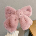 Cute Plush Bowknot Hairpin Furry Bow Hair Clips For Women Girls Large Barrette GJCUTE.