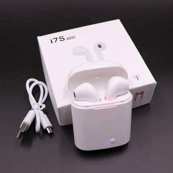 i7S TWS Double Dual Mini Wireless 4.1 Bluetooth Earphone With  - White - Bluetooth Headphone - Air Buds - Tws - Bluetooth Headphone