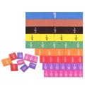 Educational Math Skills Kids Fraction Learning Toys Kit Colorful School. 