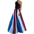 Banquet Dress Contrast Color Gorgeous Women Dress. 