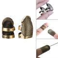6 Pieces Sewing Thimble Finger Protector,Adjustable Metal Finger.