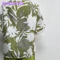 Amamia Blouse Trousers Round Neck Flower Print Pullover Top Pants.