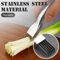 Slicing Knife, Stainless Steel Scallion Knife, Kitchen Vegetable Knife, Household Multi-Function Food Slicer Gadget. 
