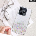 Phone Case Realme Note 50 Cover Shiny Glitter Ring Cases Soft Transparent Holder Stand Casing for Realme Note 50 Cases Housing Stars Moon Girls. 