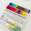 Dual Tip Brush Pen Markers Pens Set Fineliner Brush Tip Pens Set 36/48/100/120 pcs.