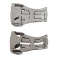 2pcs 18mm Stainless Steel Deployant Watch Strap Folding Buckle Clasp for Omega - Smooth & Matte. 