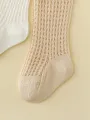 3pairs Baby Girls Bow Decor Anti-Mosquito Socks. 
