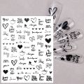 Self-Adhesive Sparkling Star Moon Nail Stickers Y2K Heart Butterfly Nail Decals Geometric Manicure Decor Accessories. 