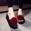 Womens Ladies Girls Korean Sandals for Women Women Ladies Fashion Summer Flowers Bohemian Style Slippers Beach Sandals Shoes Wedge Sandals female shoes women shoes.