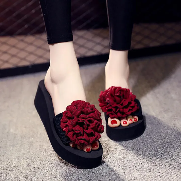 Womens%20Ladies%20Girls%20Korean%20Sandals%20for%20Women%20Women%20Ladies%20Fashion%20Summer%20Flowers%20Bohemian%20Style%20Slippers%20Beach%20Sandals%20Shoes%20Wedge%20Sandals%20female%20shoes%20women%20shoes%20-%20Image%202
