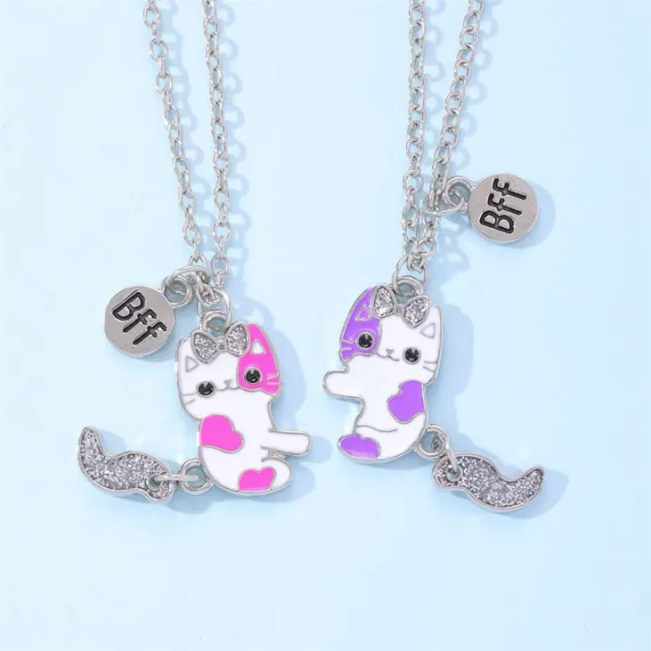 %E3%80%90Trending%20in%20Fashion%E3%80%91%202Pcs/set%20Cartoon%20Cat%20Shape%20Pendant%20Chain%20Friends%20Necklace%20BFF%20Friendship%20Children's%20Jewelry%20Gift%20For%20Girls%20Qoddess%20-%20Image%203