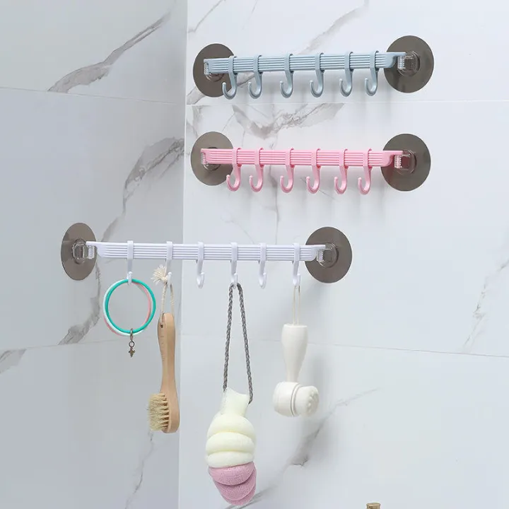 6%20Hooks%20Hanging%20Towel%20Racks%20Bathroom%20Self%20Adhesive%20Punch-free%20Wall%20Hanger%20Storage%20Hanger%20Kitchen%20Organizer%20Suction%20Cup%20Hooks%20Closet%20Hanging%20Key%20Rack%20-%20Image%202