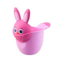 Cute Cartoon Rabbit Baby Bath Cup Kids Wash Hair Shower Shampoos Rinse Cup Multifunctional Sprinkler Baby Hair Bath Shampoos Rinse Bath Rinser with Handle. 