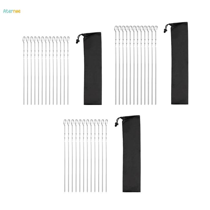 12Pcs%20Kabob%20Skewers%20for%20Grilling%20Metal%20Flat%20Stainless%20Steel%20Long%20BBQ%20Skewers%2014%20Inch%20-%20Image%204